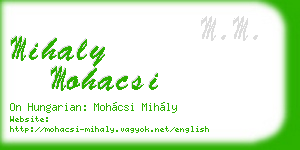 mihaly mohacsi business card